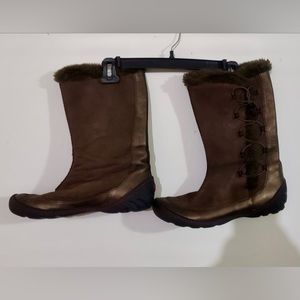 Privo by Clarks Brown leather Boots with faux fur